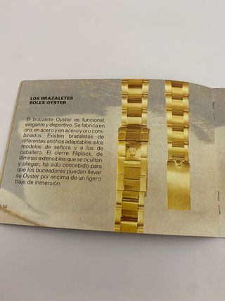 Libreto su Rolex Oyster año 1989