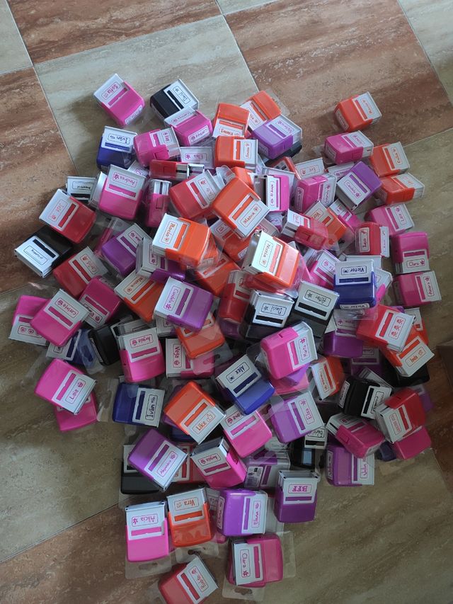 Lotto di timbri con nome