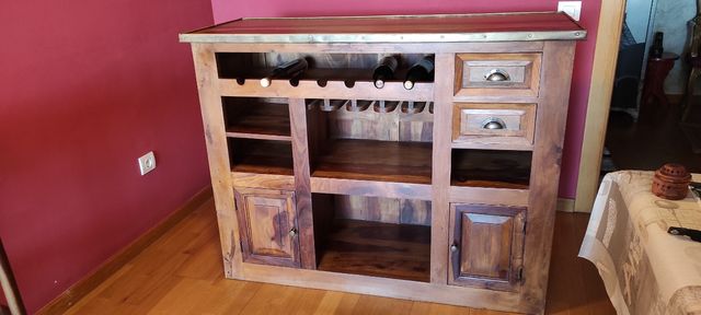 Mueble bar madera palisandro de la india