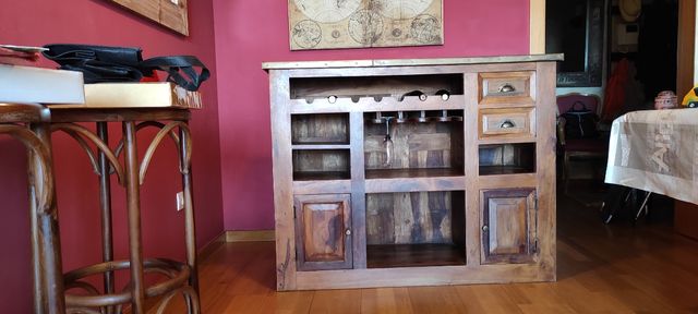 Mueble bar madera palisandro de la india