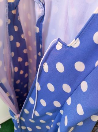 VESTIDO FLAMENCA CELESTE LUNARES