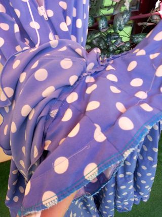 VESTIDO FLAMENCA CELESTE LUNARES