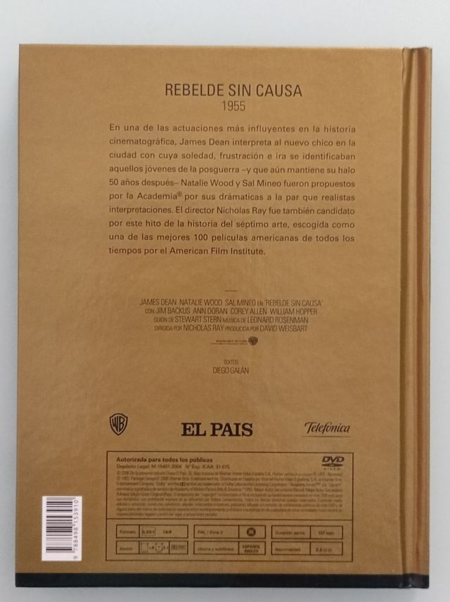 DVD LIBRO "REBELDE SIN CAUSA"