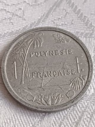 Polinesia francesa 1 franco 1965