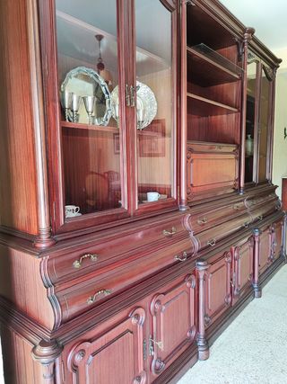 Mueble Salón Bar Caoba