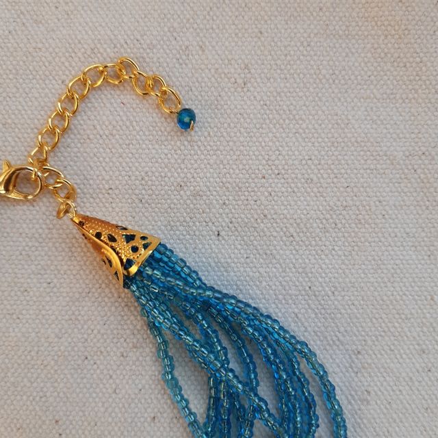 Girocollo donna azzurro con agata