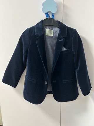 Americana niño tercipopelo