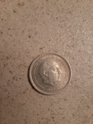 Cinco pesetas. (Monedas antiguas ) ...