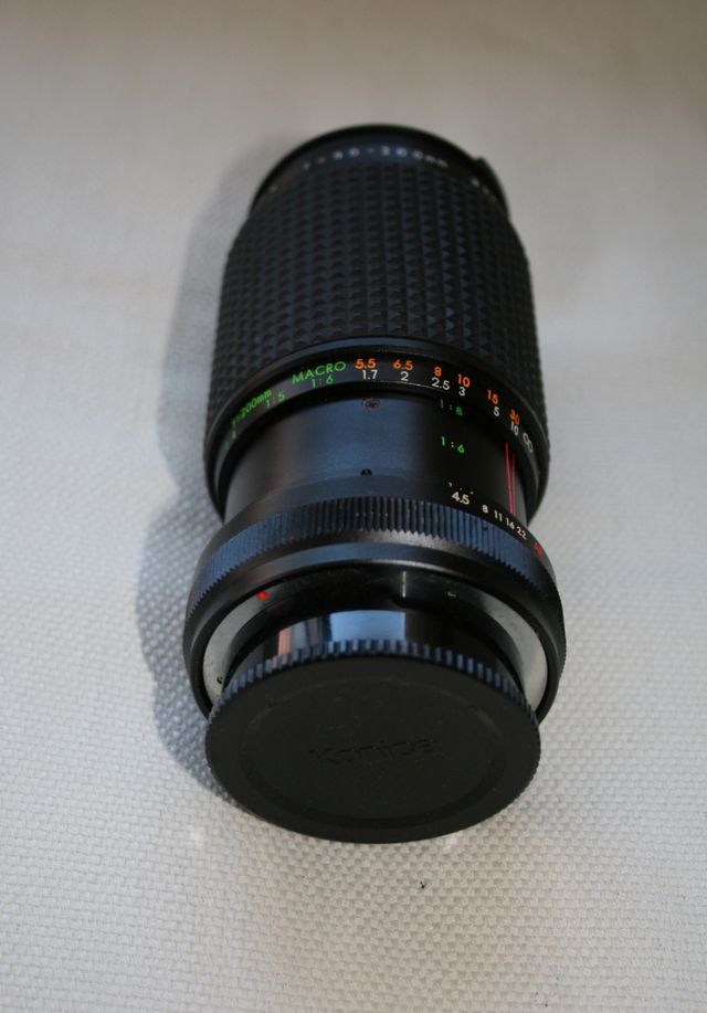 KONICA AUTOREFLEX TC-Cámara Vintage/2 Lentes/Flash