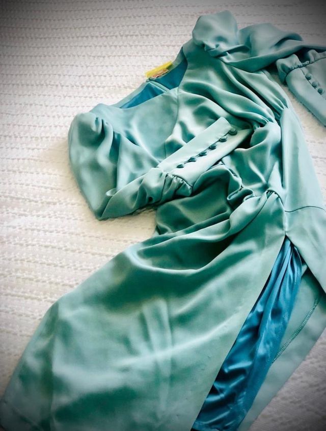 Vestido Aguamarina Blanca Martin