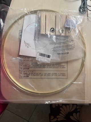 Anelli decorativi color oro da 30cm con base