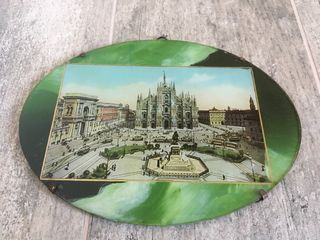 vetro decorato souvenir da Milano Garda Venezia