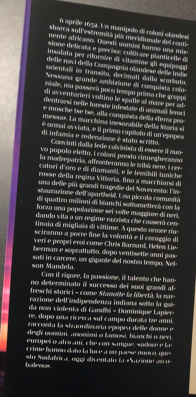 Autore: Dominique Lapierre. "Un Arcobaleno...."