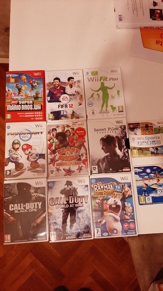 Wii completa perfecta + juegos + barra ejercicios