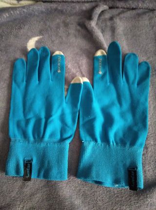 Guantes Decahlon color azul talla grande