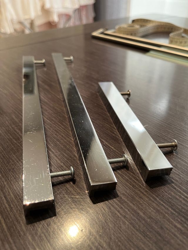 Lote 2+1 tiradores cromados