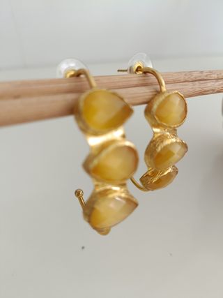 Pendientes Dorado amarillo 5cm