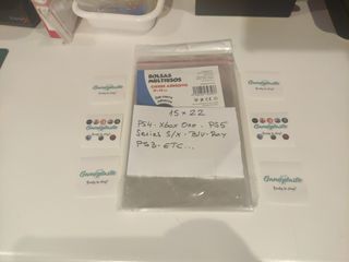 50 Bolsitas 15x22 con cierre adhesivo para juegos 