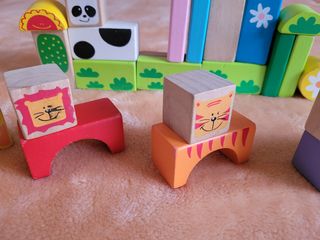 Bloques de madera de animales Woomax