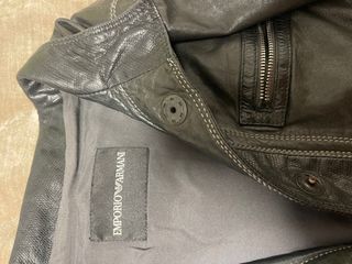  Jaqueta piel Armani mujer