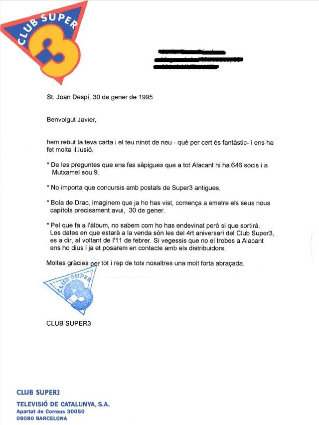 Pack 1993 a 1995 de CLUB SUPER 3 TV3