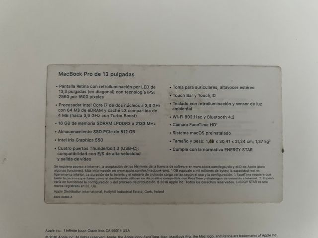 Macbook Pro 13 pulgadas