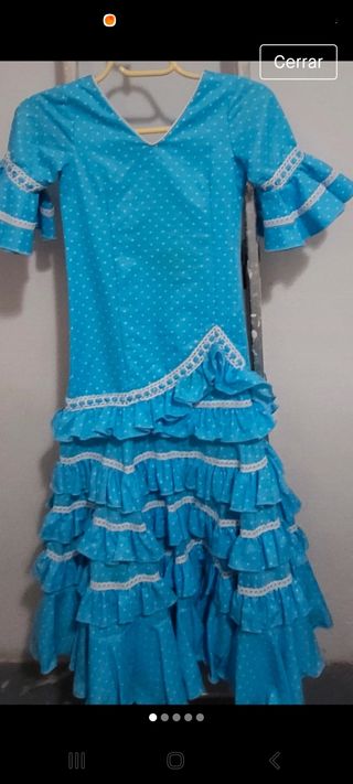 Traje de gitana T.10 años  con accesorios 