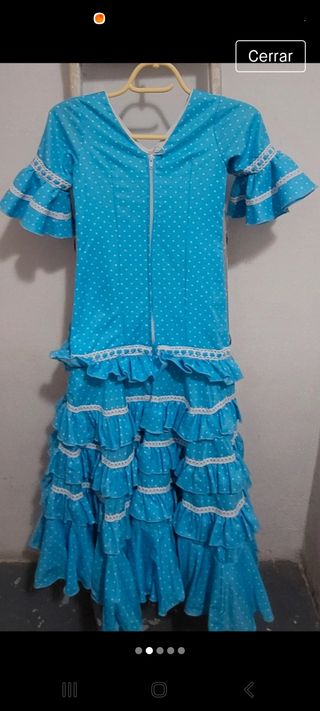 Traje de gitana T.10 años  con accesorios 