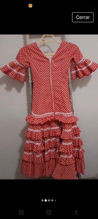 Traje gitana niña T. 10 años con accesorios 