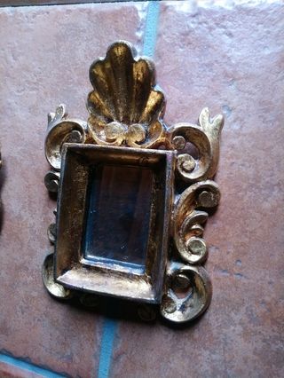 lote 4 cornucopias pequeños marcos con espejo