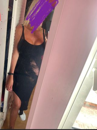 Vestido Negro elástico largo+ trikini