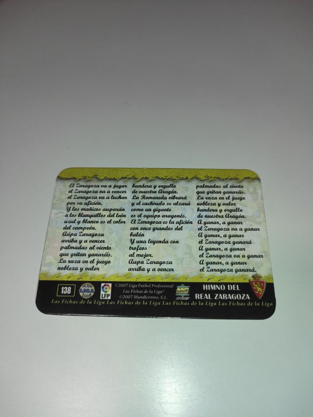 Cromo Zaragoza afición