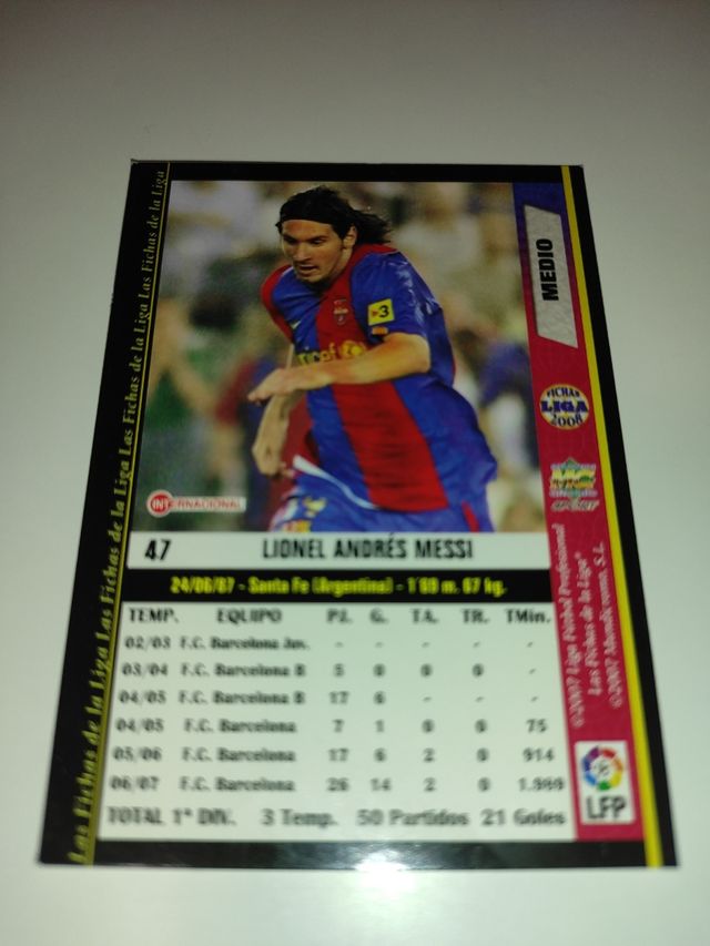 Cromo Messi 2008