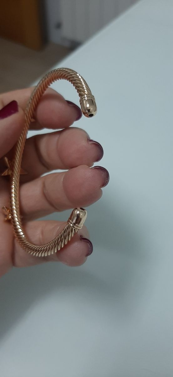 Pulsera brazalete dorada "ojo de la suerte"