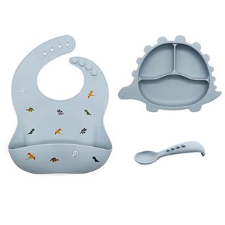 Kit de plato de silicona para alimentación bebe