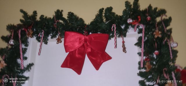 Fiocco rosso decorativo in velluto