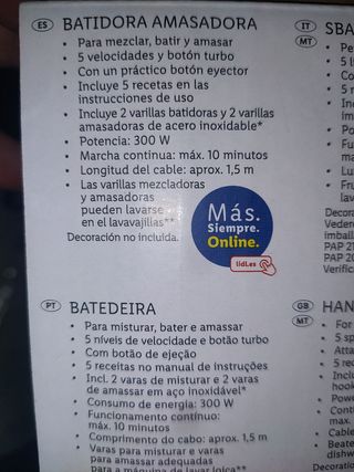 Batidora Amasadora