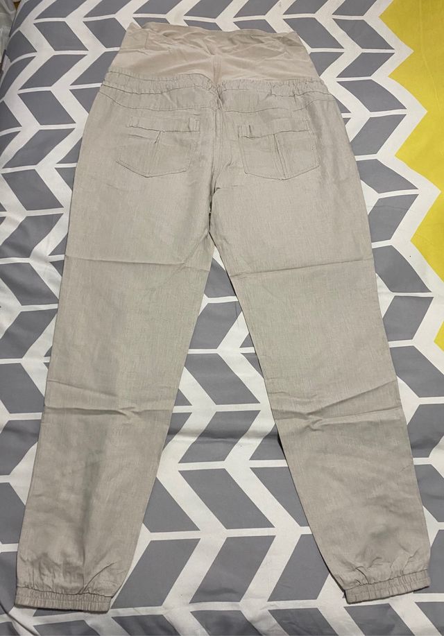 Pantalón tipo lino premamá
