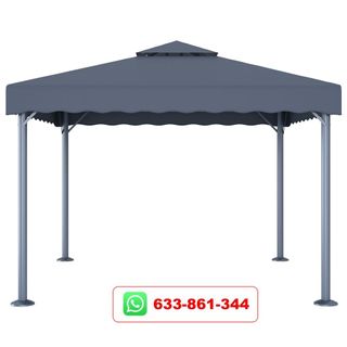 Cenador de Aluminio 300x300cm VARIOS COLORES NUEVO