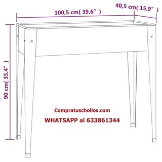 Jardinera Acero Galvanizado 100,5x40,5x90 cm