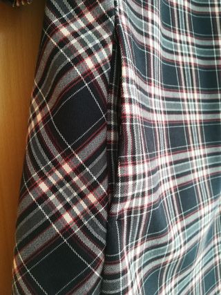 Vestido de cuadros escoceses en azul marino tallaL