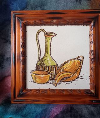 2 cuadros de cerámica antigua