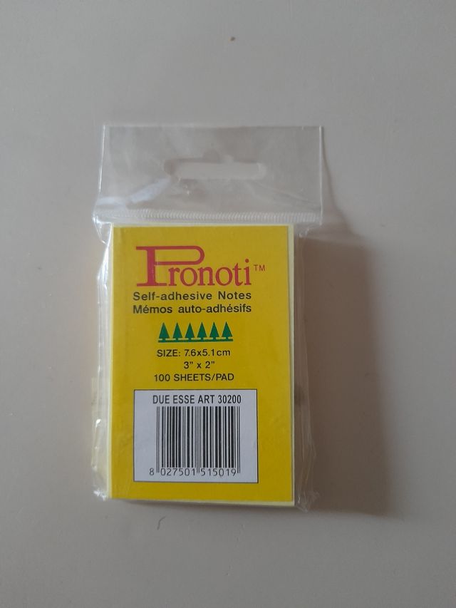 self adesive note