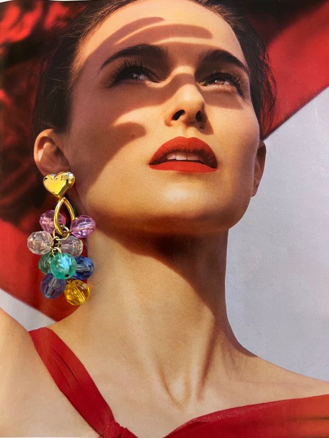 Orecchini pendenti di bigiotteria vintage anni 90