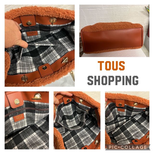BOLSO SHOPPING TOUS BORREGUITO TEJA