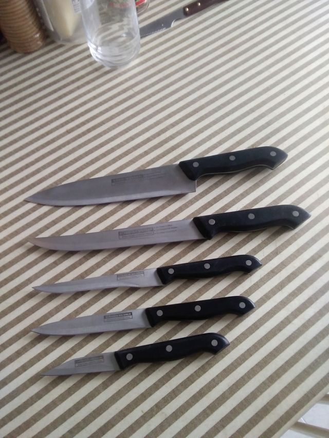 Tacoma madera maciza 5 cuchillos alemanes