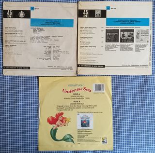 Lote 5 discos vinilo Walt Disney