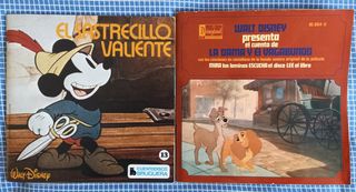 Lote 5 discos vinilo Walt Disney
