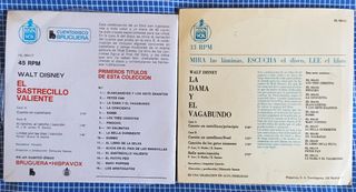 Lote 5 discos vinilo Walt Disney