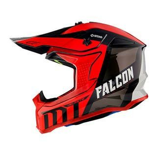 CASCO MT MX FALCON WARRIOR C5 GLOSS PEARL ROJO